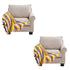 SOGA 2X 220cm Yellow Zigzag Striped Throw Blanket Acrylic Wave Knitted Fringed Woven Cover Couch Bed Sofa Home Decor