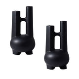 SOGA 2X Ornament Modern Geometric Vase Minimalist Double Tube Abstract Sculpture for Home Décor Décor