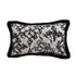 SOGA 35cm Vintage Black Pillowcase Set Black Herringbone Pattern Lumbar Throw Pillow