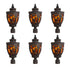 Vintage Lamp 6X 50.8cm Elegant Post Light with Aluminum and Glass Lantern Classic Outdoor Lighting
