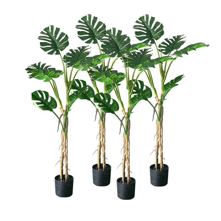 SOGA 4X 160cmTropical Monstera Palm Artificial Plant Tree, Real Touch Technology, with UV Protection