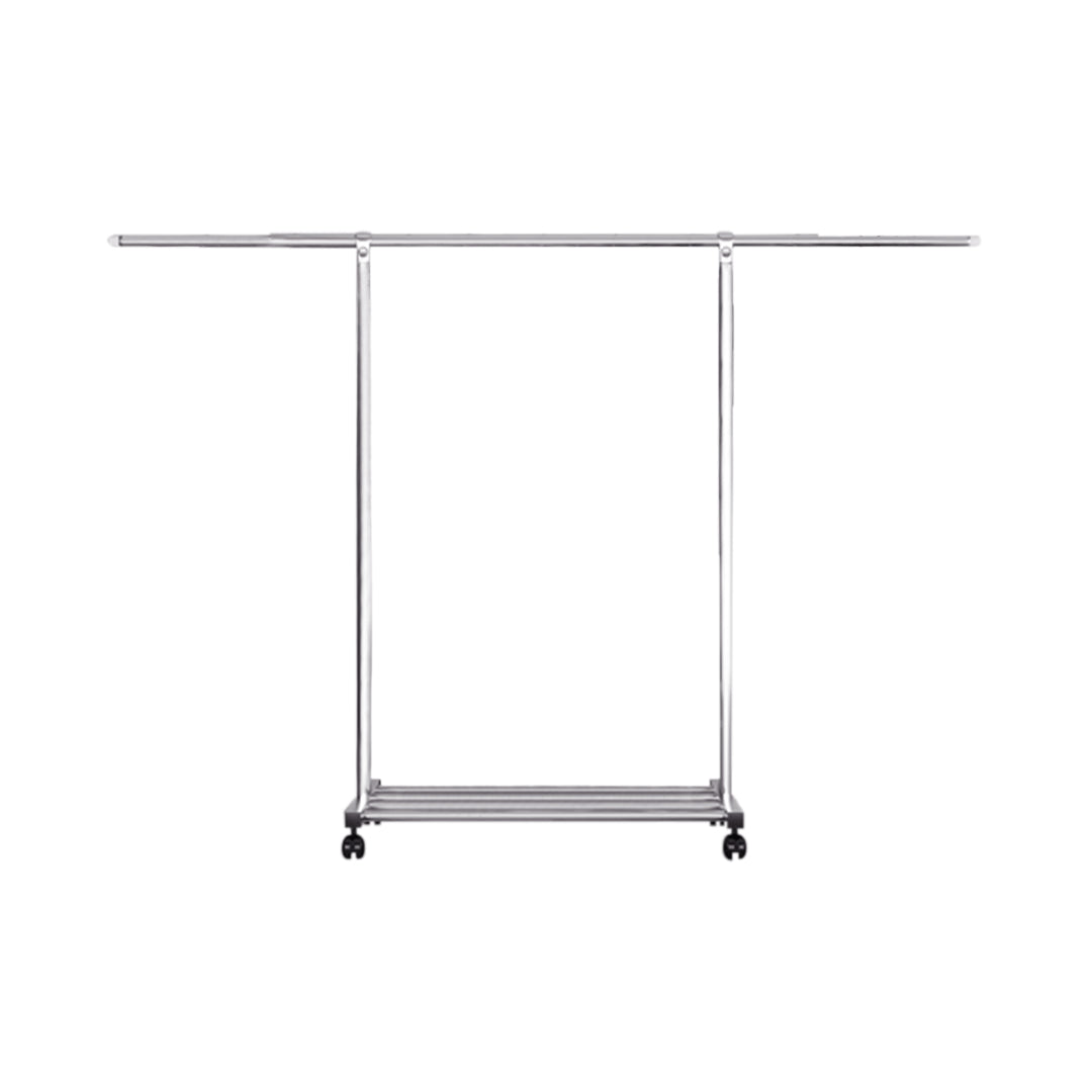 SOGA 200cm Stainless Steel Floor-Standing Clothes Rack - Durable and Space-Saving Laundry Organizer Organizer