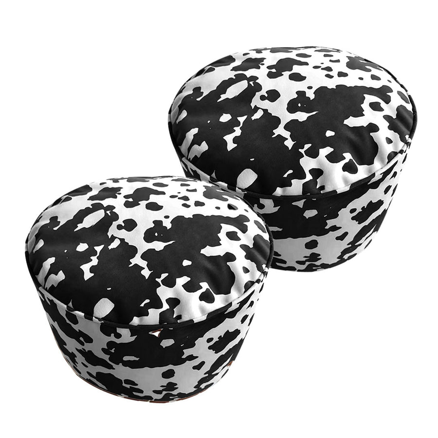 SOGA 2X 48x35cm Round Soft Pouffe Seat Cushion Elegant Home Accent D?cor Stylish Footstool
