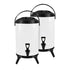 SOGA 2X 8L Stainless Steel Insulated Milk Tea Barrel Hot and Cold Beverage Dispenser Container with Faucet White