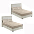SOGA 2X Beige 183cm Wide Mattress Cover Thick Quilted Stretchable Bed Spread Sheet Protector with Pillow Covers