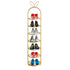 SOGA 7 Tier Bunny Ears Shape Gold Plated Metal Shoe Organizer Space Saving Portable Footwear Storage Shelf