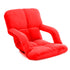 SOGA Foldable Lounge Cushion Adjustable Floor Lazy Recliner Chair with Armrest Red