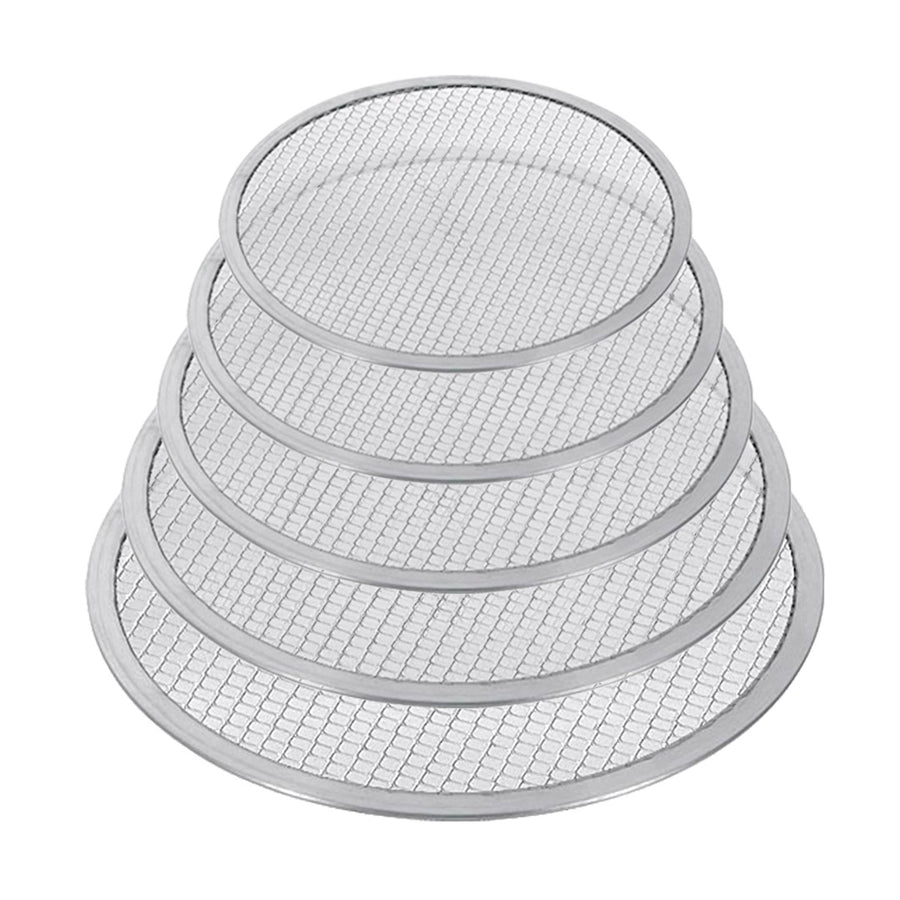 SOGA Round Seamless Aluminium Nonstick Commercial Grade Pizza Screen Baking Pan Set