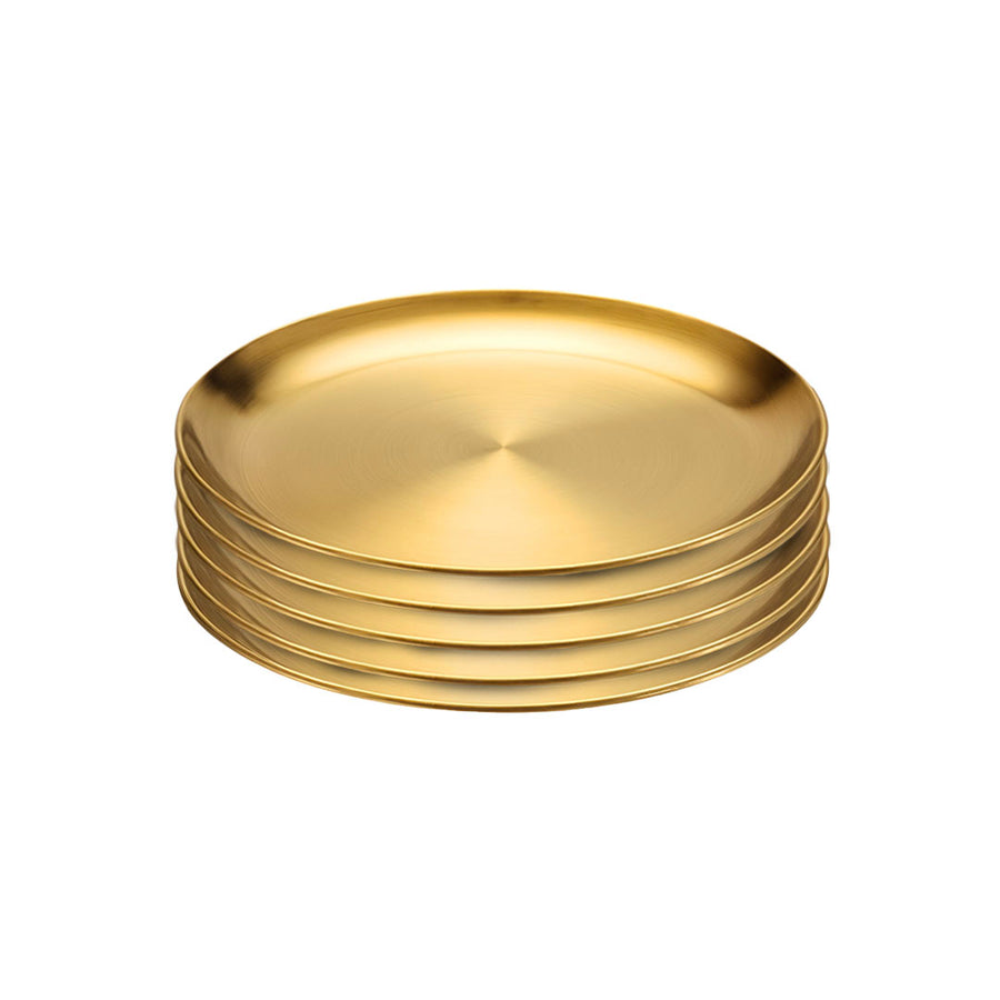 SOGA 20cm Premium Gold Grilling Plate  Durable Heat Resistant, Perfect for BBQs and Outdoor Cooking Kitchen Essential