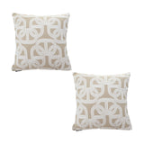 SOGA 2X 50cm Throw Pillow Beige Interlocking Geometric Pattern Modern Accent for Home Décor
