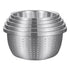 SOGA Stainless Steel Nesting Basin Colander Perforated Kitchen Sink Washing Bowl Metal Basket Strainer Set of 5