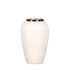 SOGA 30x19cm Plain White Medium Ceramic Flower Vase Elegant Living Room Home Decor