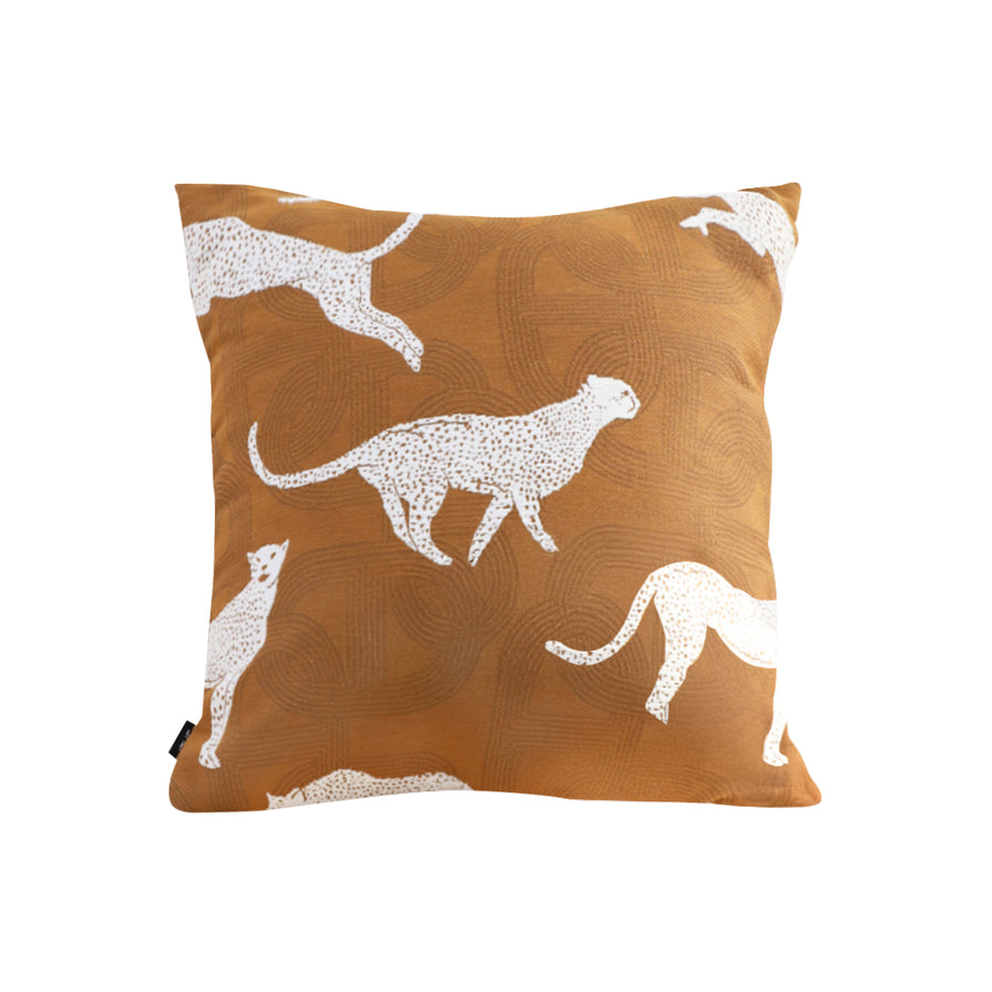 SOGA 50cm Throw Pillow Brown and White Cheetah Animal Print for Home D?cor