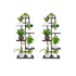 SOGA 2X 6 Tier 7 Pots Black Metal Plant Stand Flowerpot Display Shelf Rack Indoor Home Office Decor