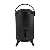 SOGA 12L Stainless Steel Insulated Milk Tea Barrel Hot and Cold Beverage Dispenser Container with Faucet Black