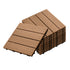 SOGA 11 pcs Coffee DIY Wooden Composite Decking Tiles Garden Outdoor Backyard Flooring Home Decor