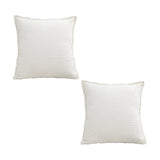 SOGA 2X 50cm Beige Throw Pillow Warm Wabi-sabi Striped Corduroy Square For Home Decor