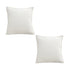 SOGA 2X 50cm Beige Throw Pillow Warm Wabi-sabi Striped Corduroy Square For Home Decor