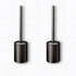 SOGA 2X 27cm Wall-Mounted Toilet Brush with Holder Bathroom Cleaning Scrub Black