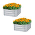 SOGA 2X 100cm Square Galvanised Raised Garden Bed Vegetable Herb Flower Outdoor Planter Box Box