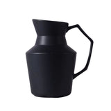 SOGA 23.5cmx19.5cm Ornament Black Modern Ceramic Decorative Pitcher Vase with Handle for Home Décor