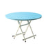 SOGA Blue Dining Table Portable Round Surface Space Saving Folding Desk Home Decor