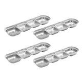 SOGA 26cm Silver Sauce Pan with four Compartments Divided Sauce Dish Kitchen Essential