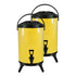 SOGA 2X 16L Stainless Steel Insulated Milk Tea Barrel Hot and Cold Beverage Dispenser Container with Faucet Yellow