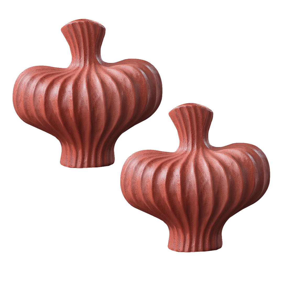 SOGA 2X 25X24cm Small Ornament Vases Countertop Decoration Accessories Porch Crafts Home Decor