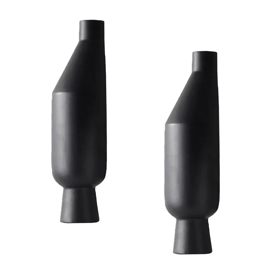SOGA 2X 14x52cm Ornament Modern Minimalist Vase Decorative with Narrow tops and Wider rounded Body for Home Decor