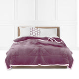 SOGA Light Purple Throw Blanket Warm Cozy Double Sided Thick Flannel Coverlet Fleece Bed Sofa Comforter