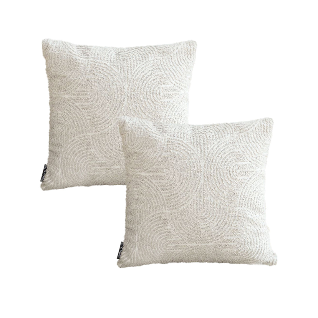 SOGA 2X 50cm Gray Pillow Basic Square Stylish Geometric Plush Solid Decorative Covers Throw Pillow