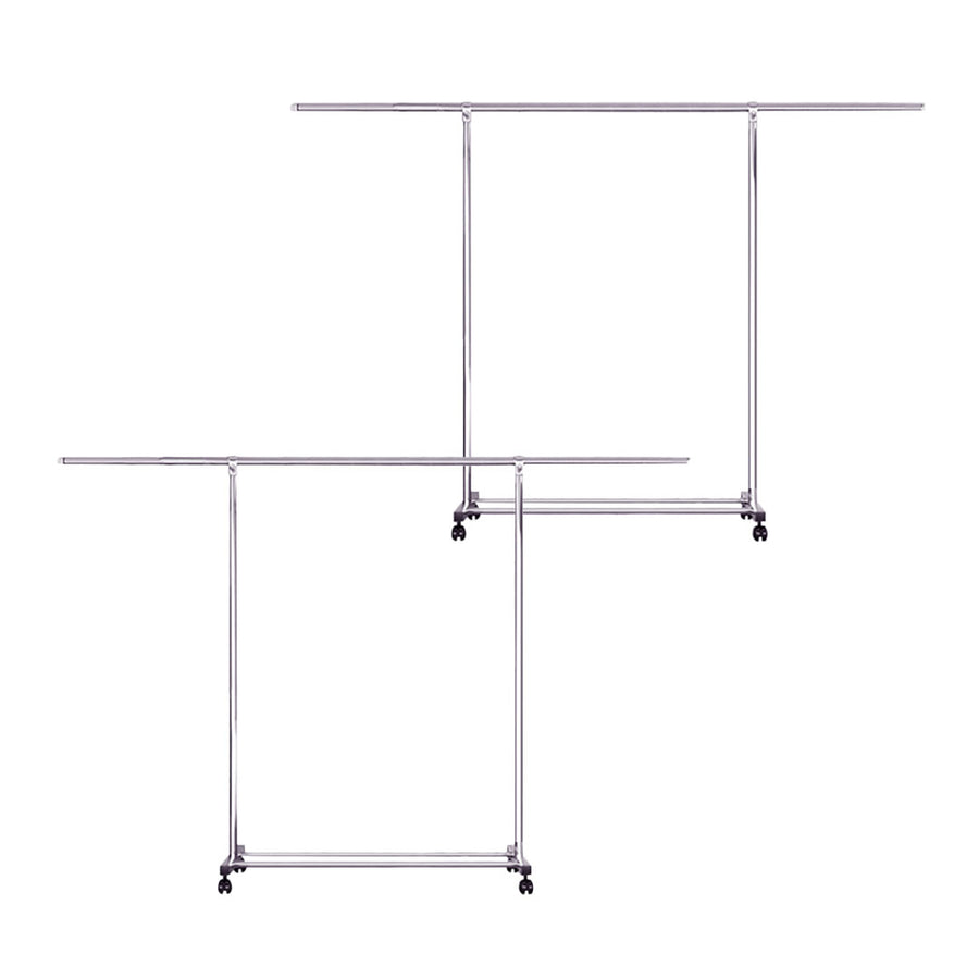 SOGA 2X  240cm Stainless Steel Floor-Standing Clothes Rack - Durable and Space-Saving Laundry Organizer