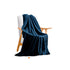 SOGA Throw Blanket Warm Cozy Double Sided Thick Flannel Coverlet Fleece Bed Sofa Comforter Dark Blue