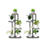 SOGA 2X 4 Tier 5 Pots Black Metal Plant Rack Flowerpot Storage Display Stand Holder Home Garden Decor