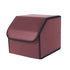 SOGA Leather Car Boot Collapsible Foldable Trunk Cargo Organizer Portable Storage Box Red Small