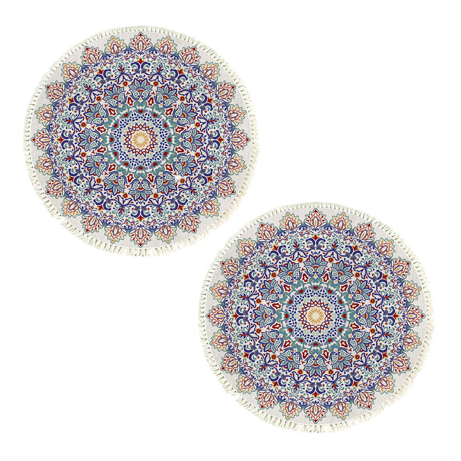 SOGA 2X 120cm Mandala Area Rug for Living Room Lounge, Bedroom, Anti-slip Doormat, Home Decor
