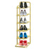 SOGA 6 Tier Gold Plated Metal Shoe Organizer Space Saving Portable Footwear Storage Shelf