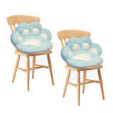 SOGA 2X Blue Paw Shape Cushion Warm Lazy Sofa Decorative Pillow Backseat Plush Mat Home Decor
