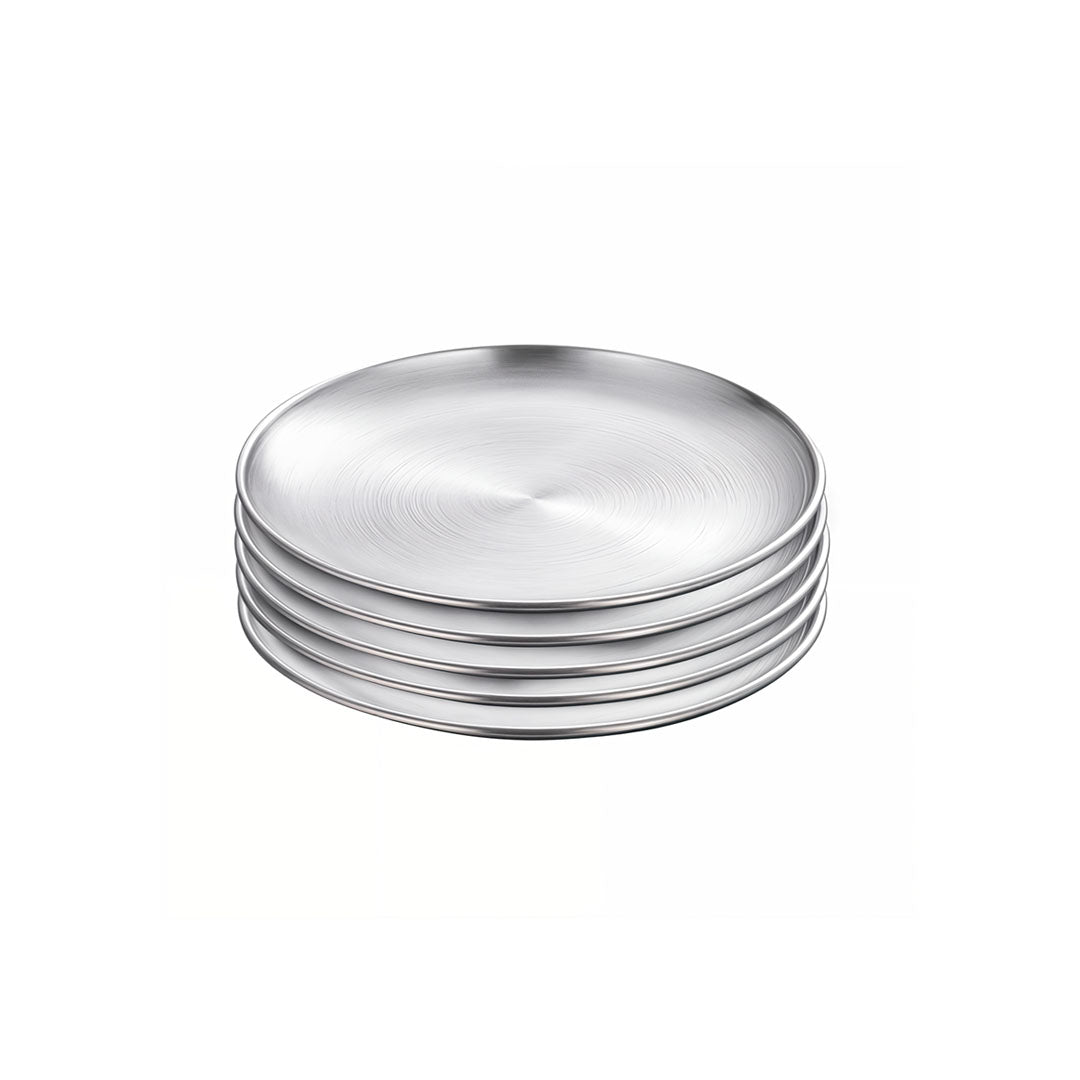 SOGA 14cm Premium Silver Grilling Plate  Durable, Heat Resistant Perfect for BBQs and Outdoor Cooking Kitchen Essential
