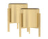 SOGA 2X 30CM Gold Metal Plant Stand with Flower Pot Holder Corner Shelving Rack Indoor Display
