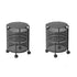 SOGA 2X 2 Tier Steel Round Rotating Kitchen Cart Multi-Functional Shelves Portable Storage Organizer with Wheels
