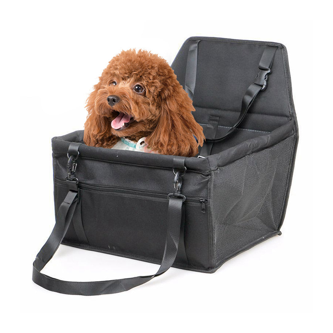 SOGA Waterproof Pet Booster Car Seat Breathable Mesh Safety Travel Portable Dog Carrier Bag Black Black