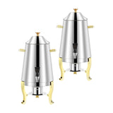 SOGA 2X Stainless Steel Dispenser Beverage Juicer Commercial Buffet Drink Container Jug with Side Handles