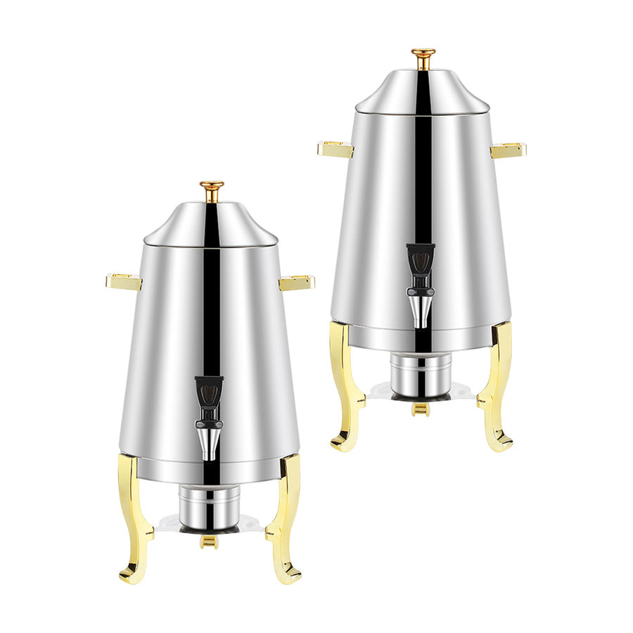 SOGA 2X Stainless Steel Dispenser Beverage Juicer Commercial Buffet Drink Container Jug with Side Handles