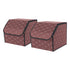 SOGA 2X Leather Car Boot Collapsible Foldable Trunk Cargo Organizer Portable Storage Box Coffee/Gold Stitch Small