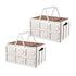 SOGA 2X 34.5 cm 18L White Car & Camping Foldable Storage Box Crate Stackable Container with Handle