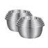 SOGA 2X Stainless Steel Nesting Basin Colander Perforated Kitchen Sink Washing Bowl Metal Basket Strainer Set of 5