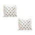 SOGA 2X 45cm Throw Pillow  White Ruffled Square Decorative Cushion for Rose Lovers Cozy Home Decor