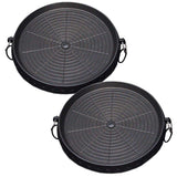 SOGA 2X Portable Korean BBQ Butane Gas Stove Stone Grill Plate Non Stick Coated Round